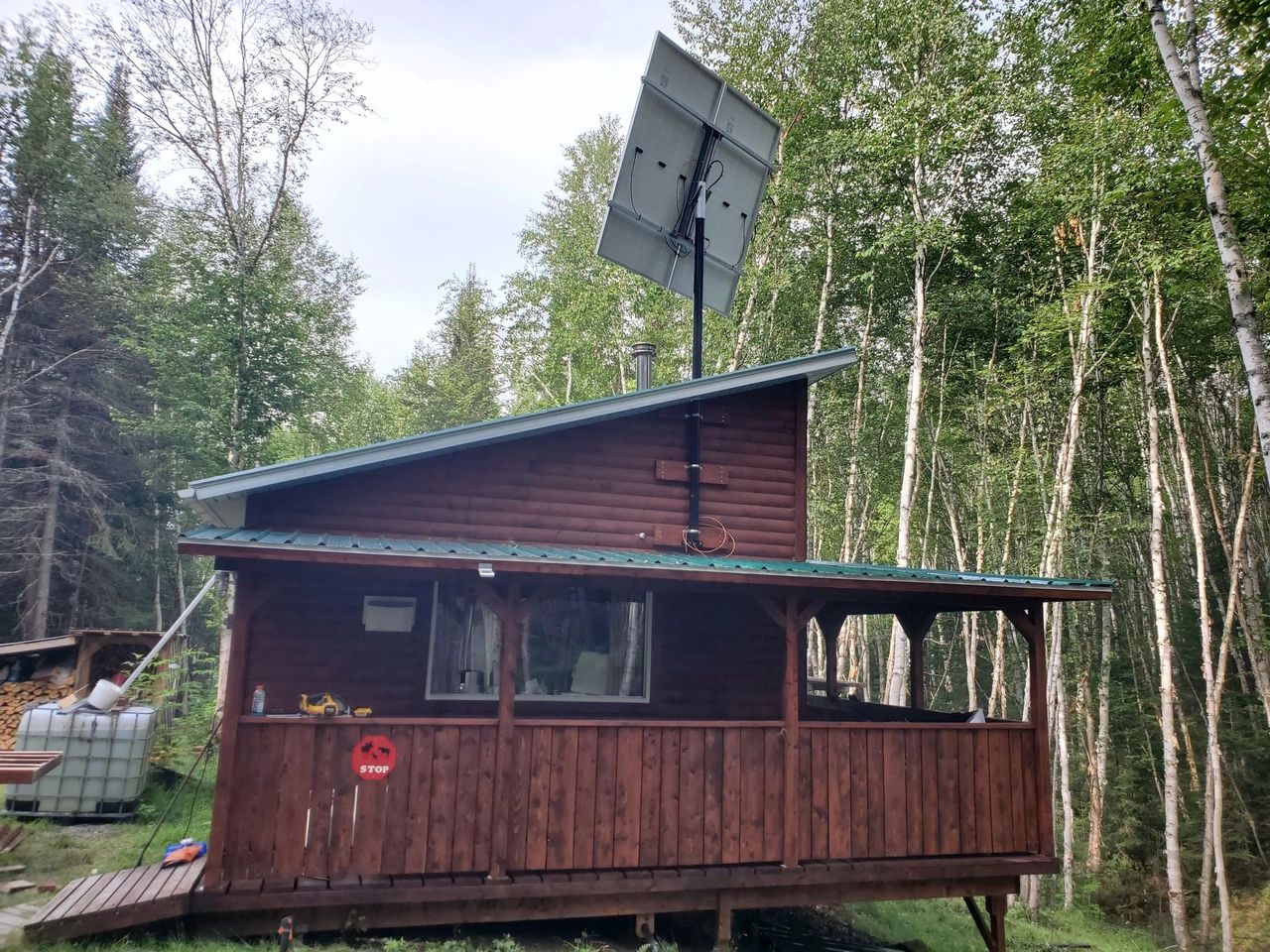 Chalet alimenté au solaire