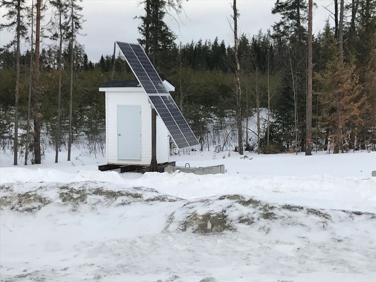 Station autonome en hiver